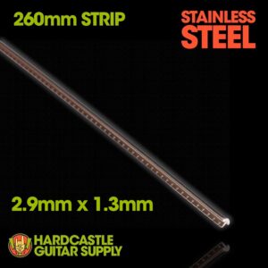 Stainless Steel Fretwire 2.9mm x 1.3mm (260mm Strip)