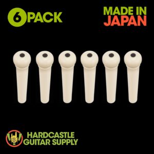 Bridge Pin Set (6) Dot Inlay Cream