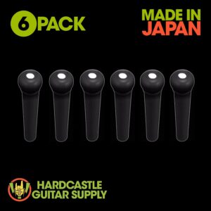 Bridge Pin Set (6) Dot Inlay Black