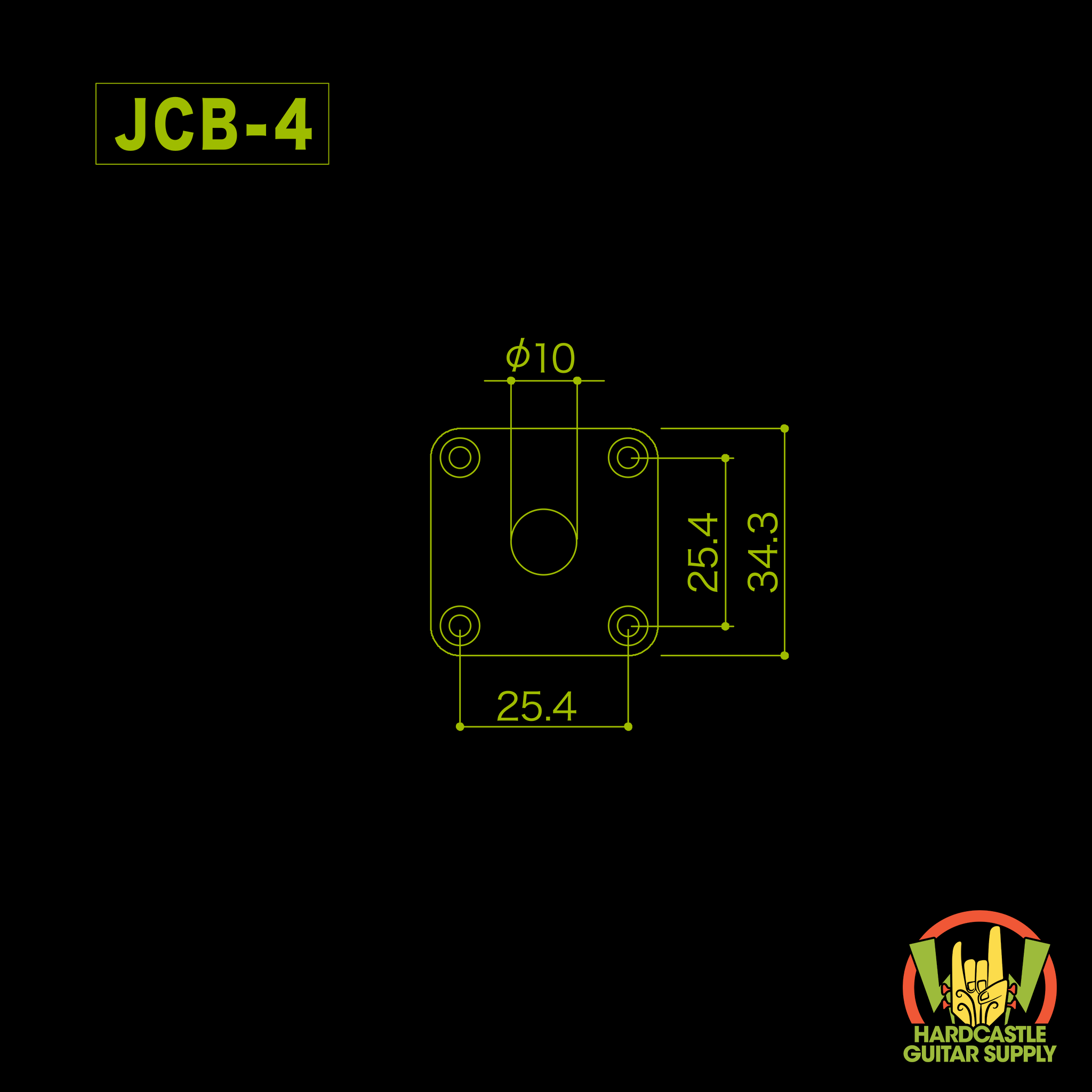 Gotoh® JCB-4 Jack Plate (Black) - Image 2