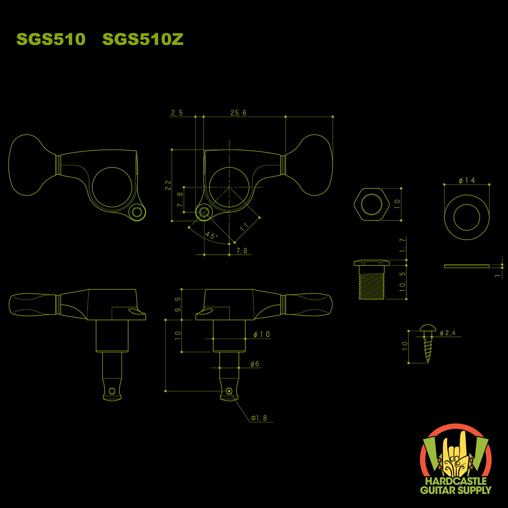 Gotoh® SGS510-S5 6 Left (Black) MG-T - Image 2