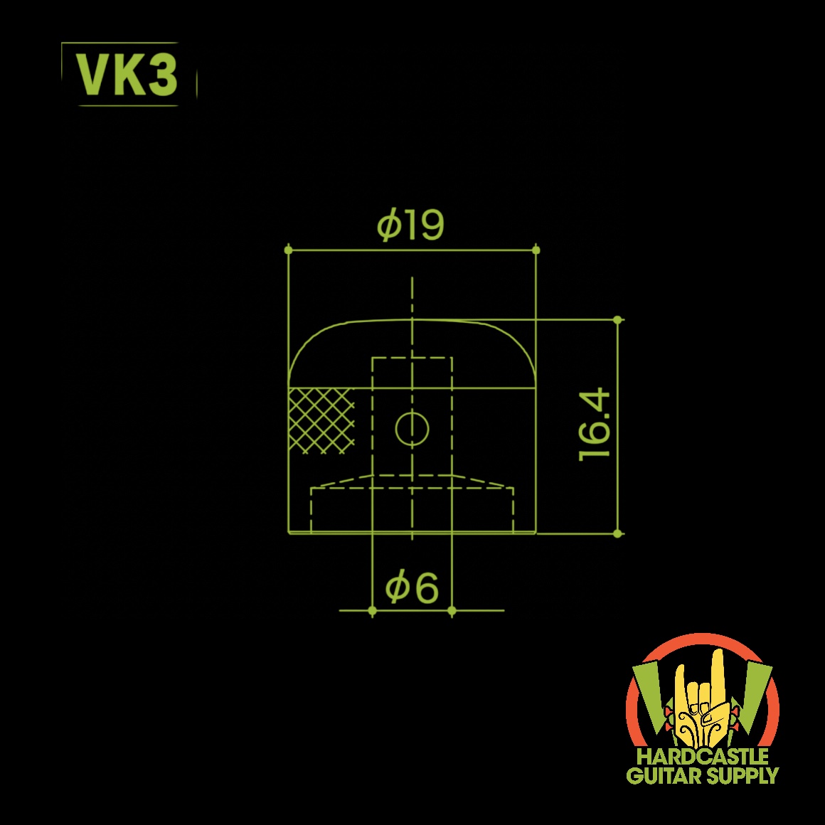 Gotoh® VK-3 Knob (Gold) - Image 2