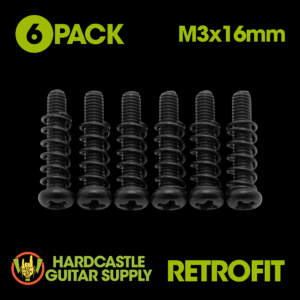 Intonation Screws M3x16mm Retrofit (Black) 6-Pack
