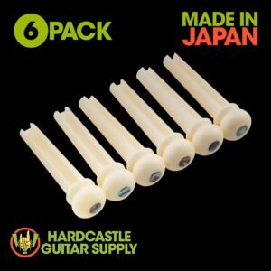 Bone Bridge Pin Set - Bleached With Inlay