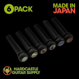 Ebony Bridge Pin Set - With Inlay
