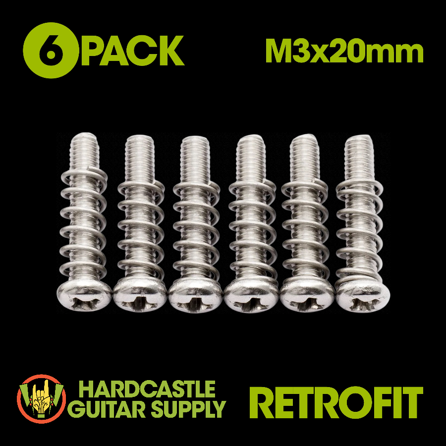 Intonation Screws M3x20mm Retrofit (Stainless Steel) 6-Pack