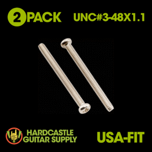 Humbucker Mounting Screws UNC#3-48X1.1 USA-Fit (Nickel) 2-Pack