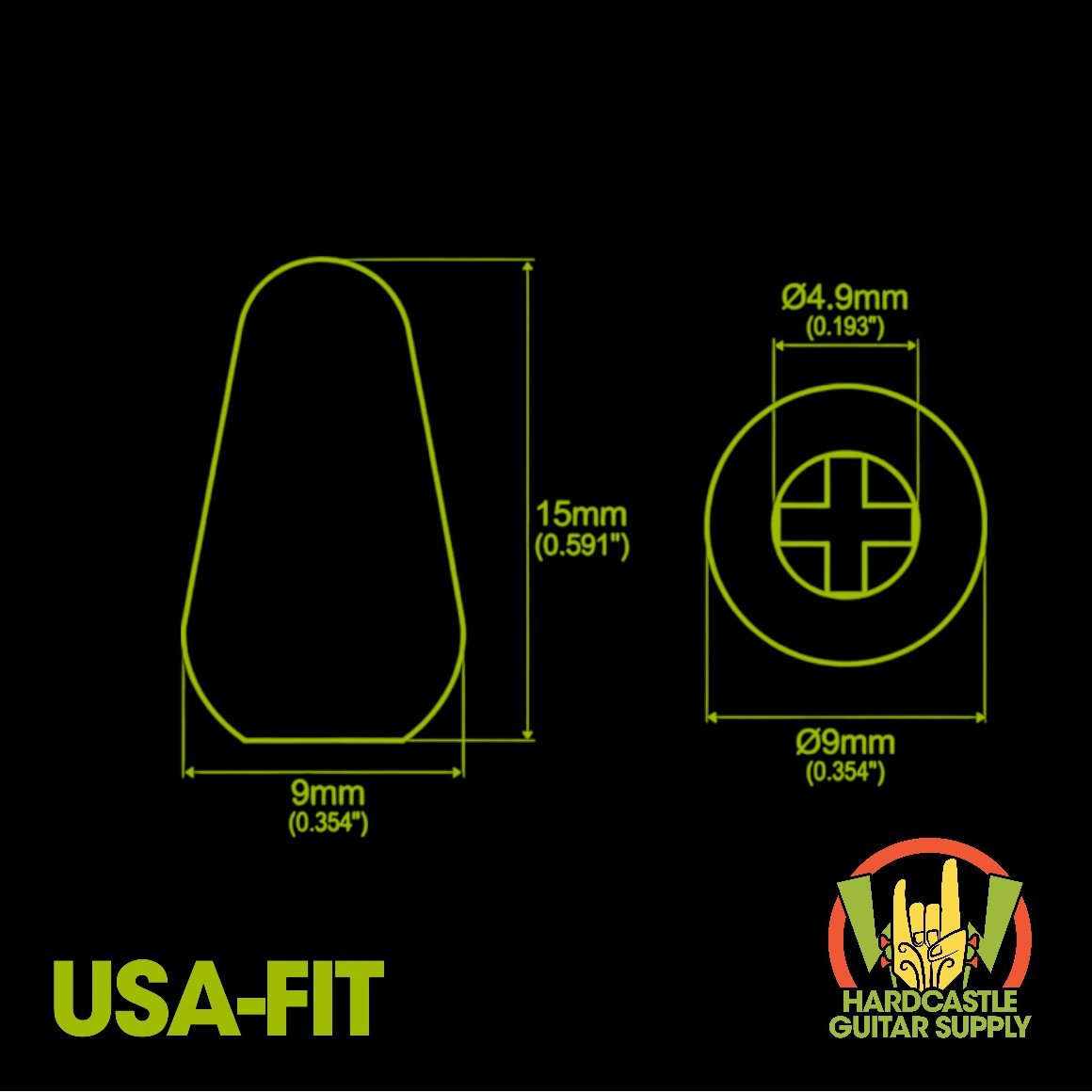 Strat® Lever Switch Tip - USA-Fit (Mint) - Image 2