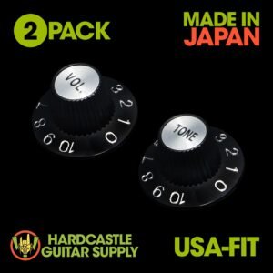 Witch-Hat Knobs USA-Fit (Black with Silver)